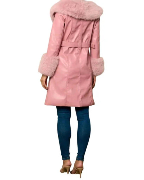 Beyond The Gates 2025 RhonniRose Mantilla Pink Leather Coat