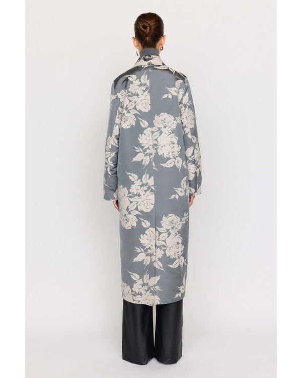 Beyond The Gates 2025 Tamara Tunie Grey And White Floral Coat
