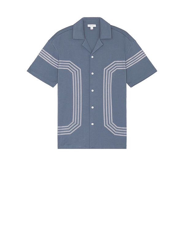 Temptation Island S06 Mark L. Walberg Blue Printed Shirt