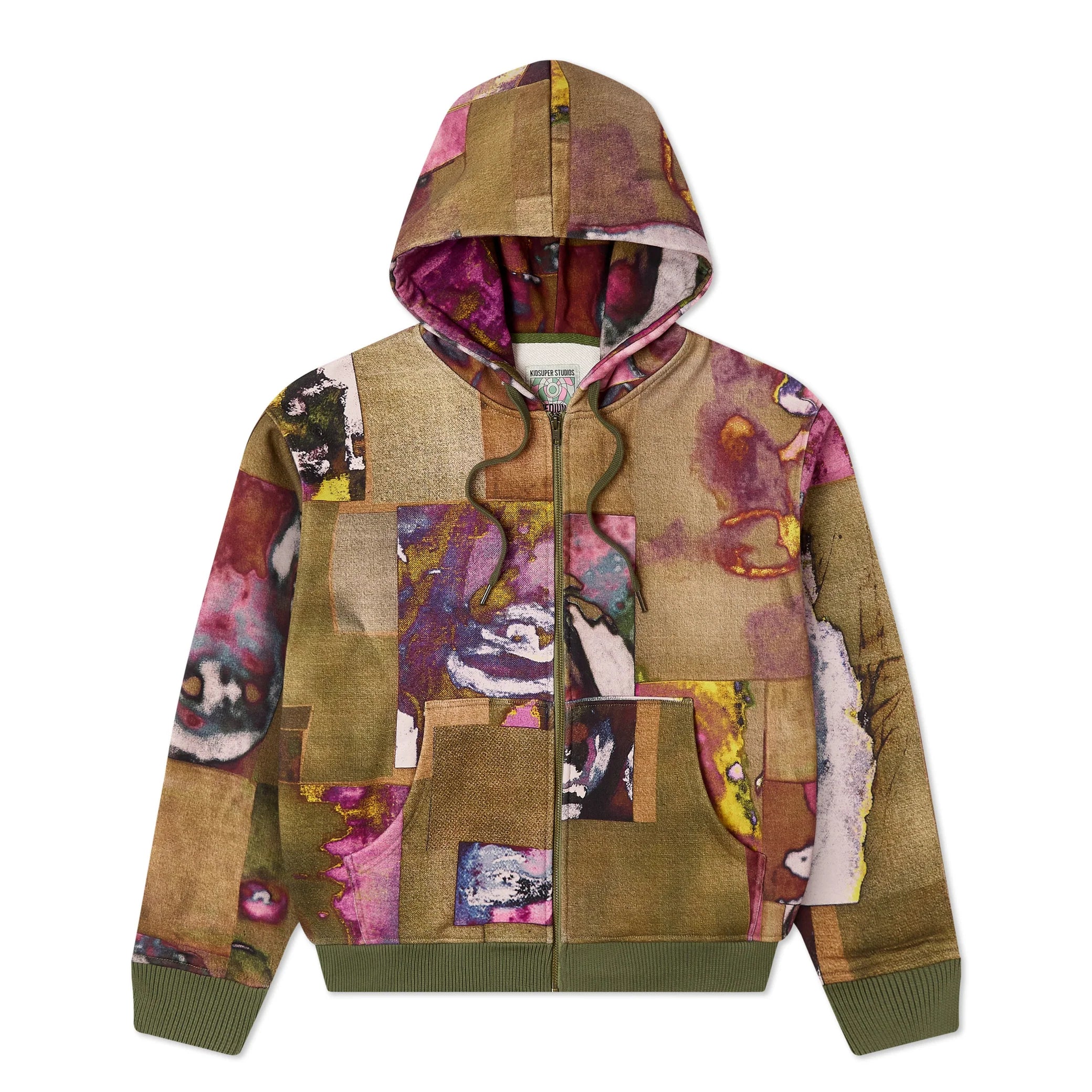 Faces Collage Heavyweight Zip Hoodie