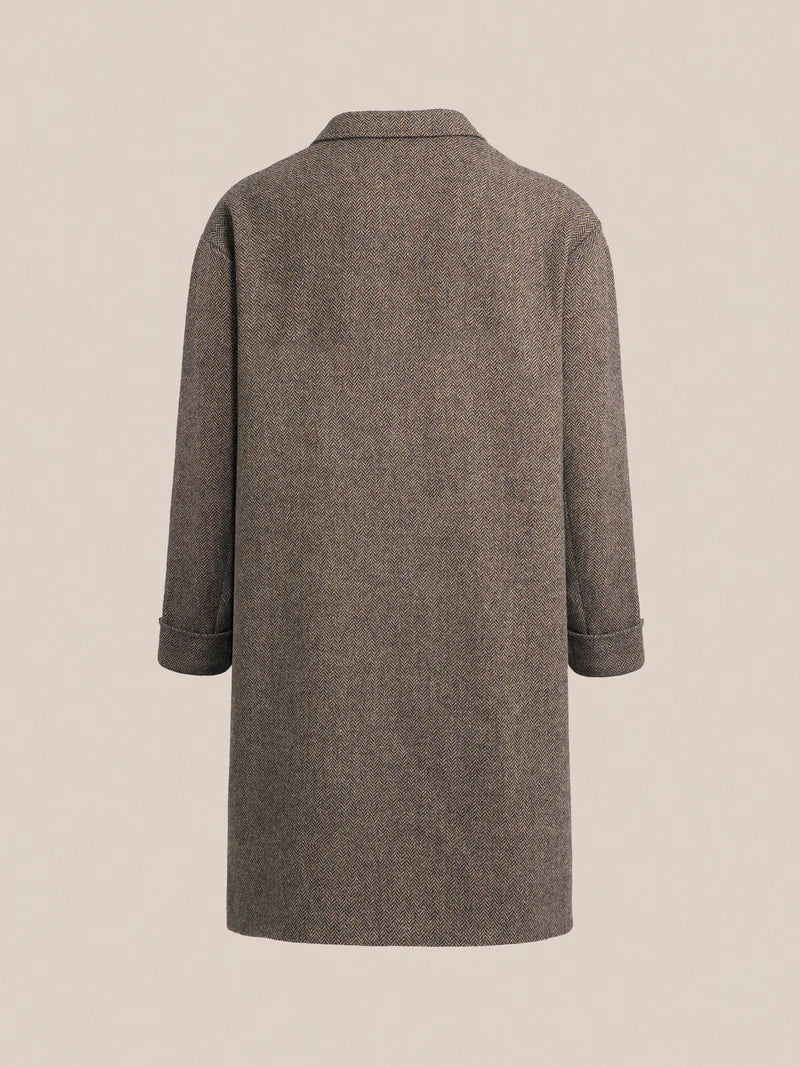 Elm Tweed Long Top Coat