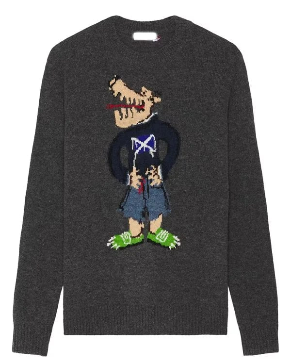 Jayson Tatum Dark Grey Scots Wolf Sweater