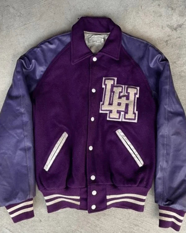 1970s Vintage Purple Varsity Jacket