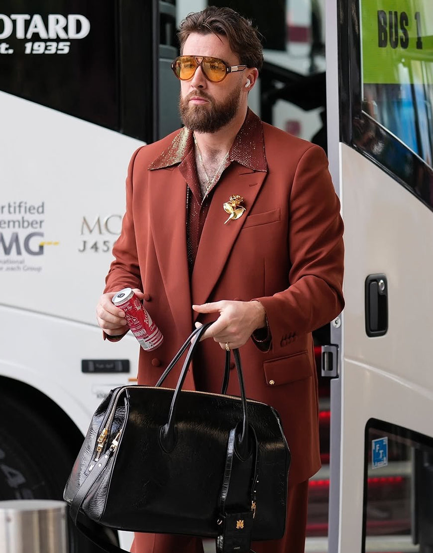 Travis Kelce Super Bowl LIX Suit