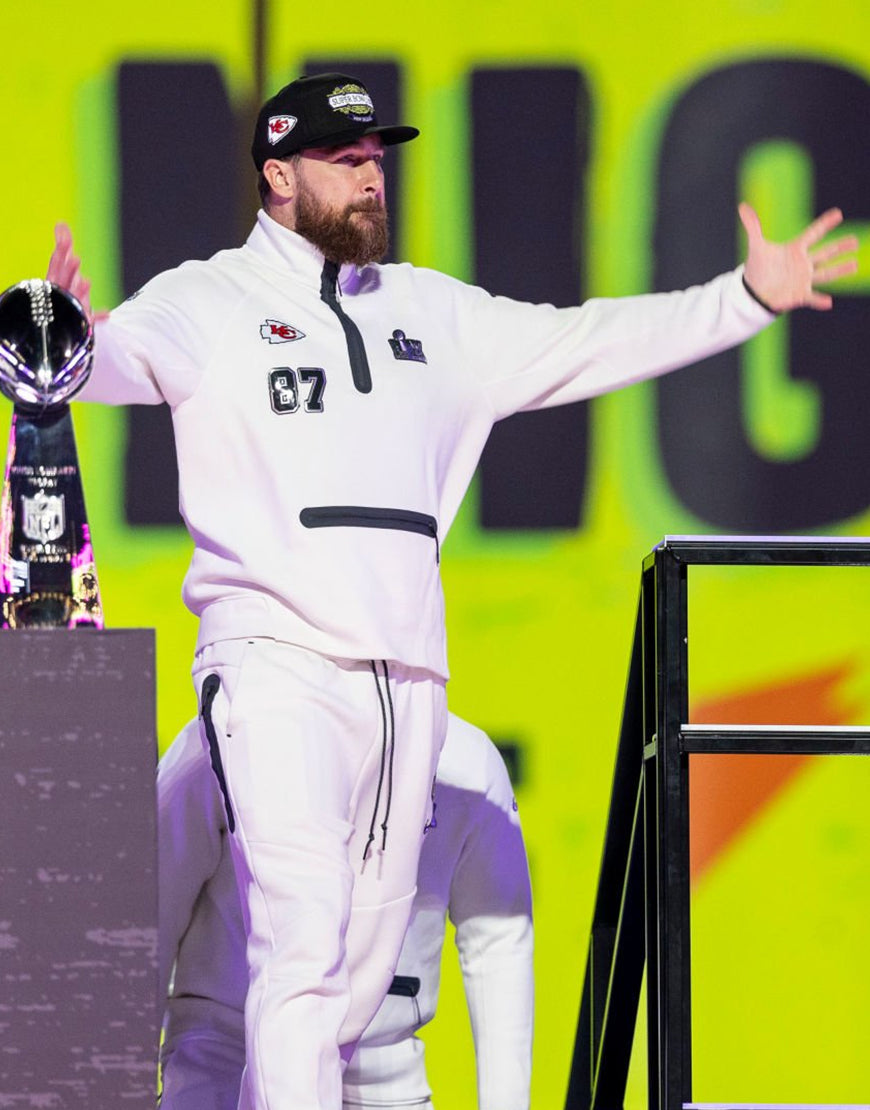 Super Bowl LIX Opening Night Travis Kelce Suit