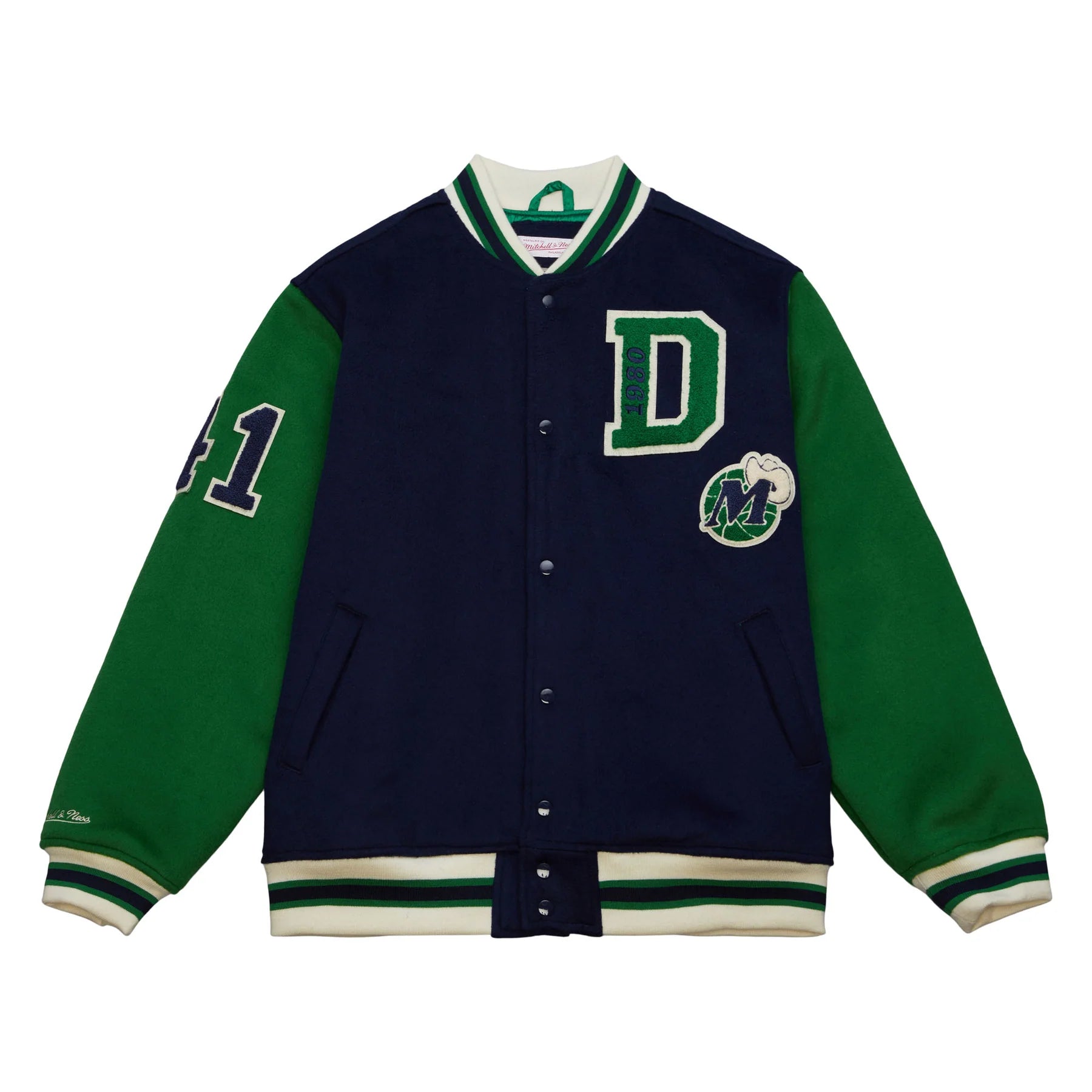 Dallas Mavericks Navy Blue Dirk Varsity Jacket