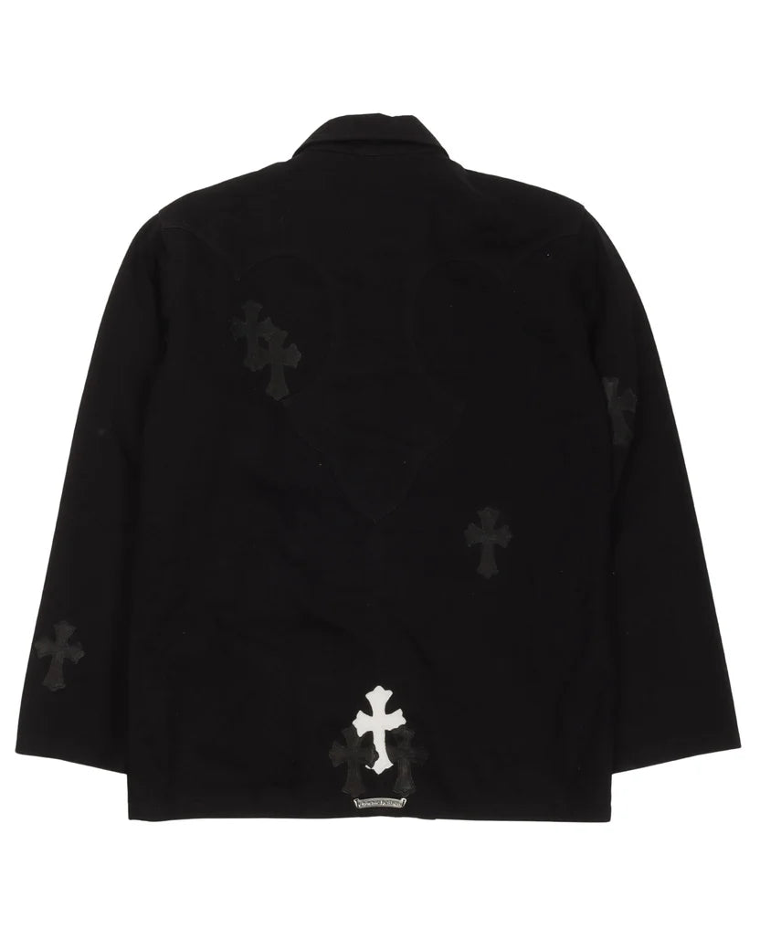 Chrome Hearts Cemetery Cross Zip Up Work Jacket