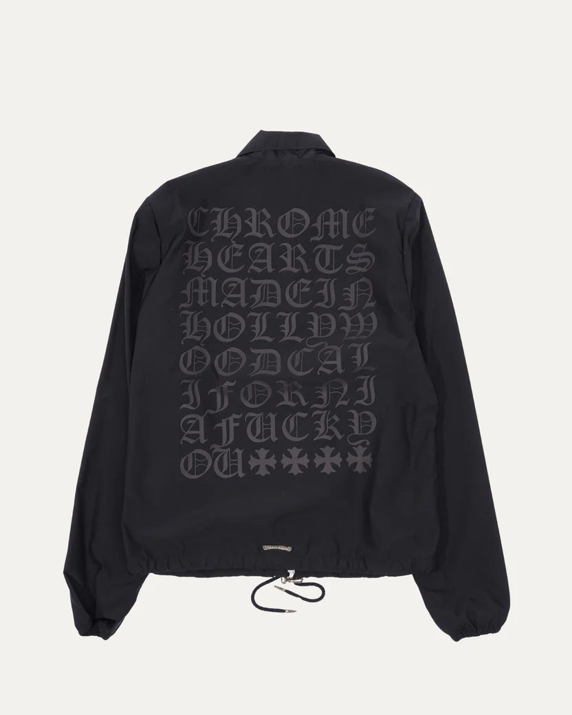 Chrome Hearts Eyechart Logo Windbreaker Coach Jacket