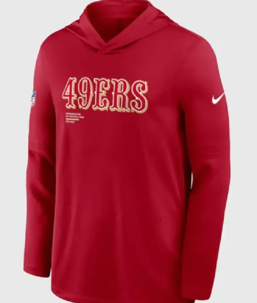 49ers Nike Sideline Performance Long Sleeve Hoodie T-Shirt