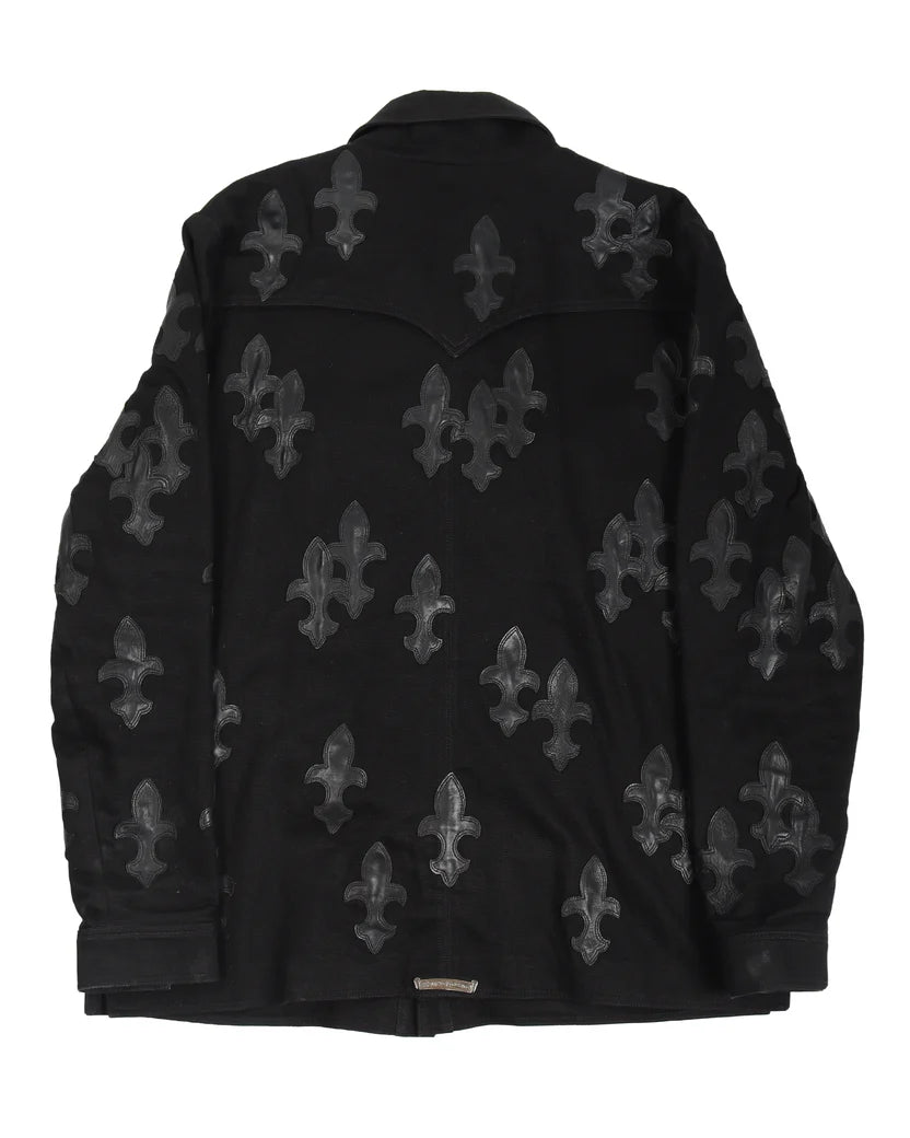 Chrome Hearts Fleur-de-lis 97 Patch Black Denim Jacket