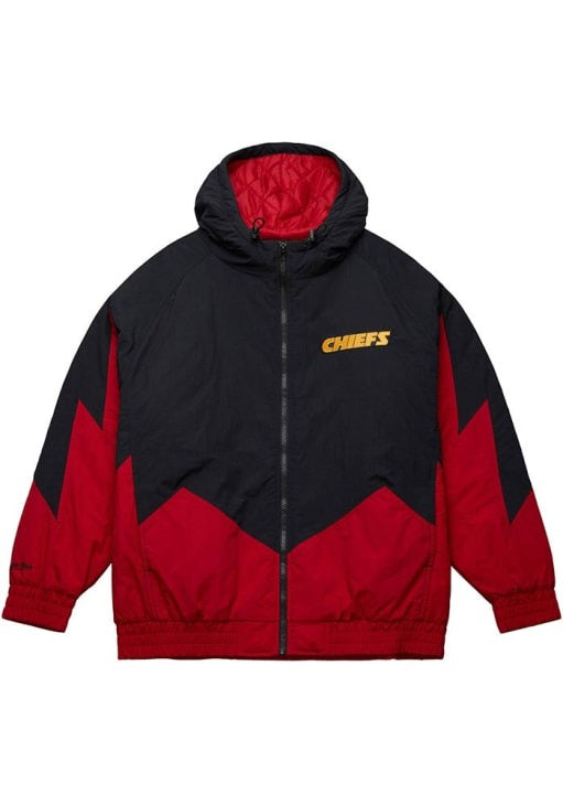 Mitchell And Ness Kansas City Chiefs Mens Black Retro Heavyweight Jacket