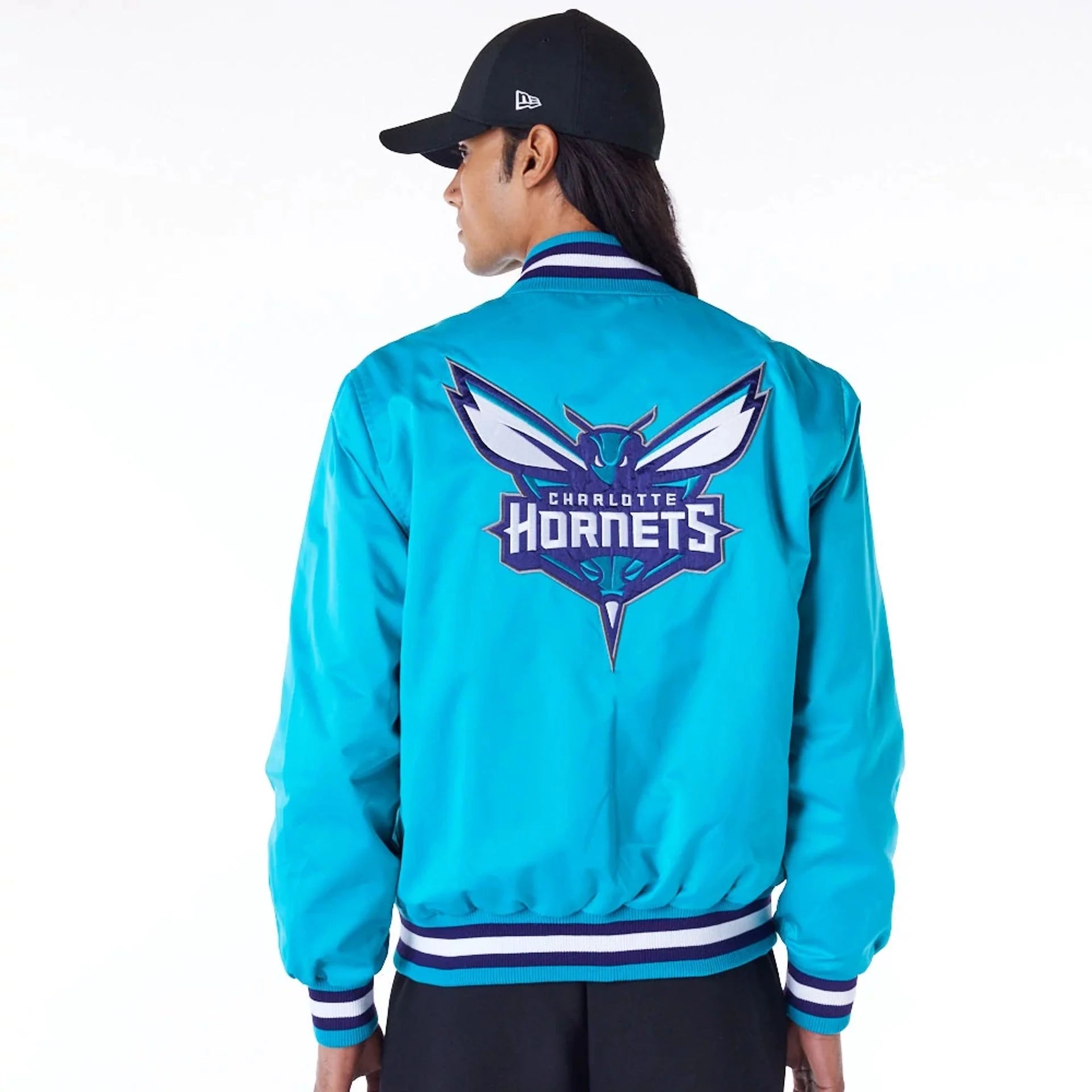 Charlotte Hornets Nba Satin Turquoise Bomber Jacket