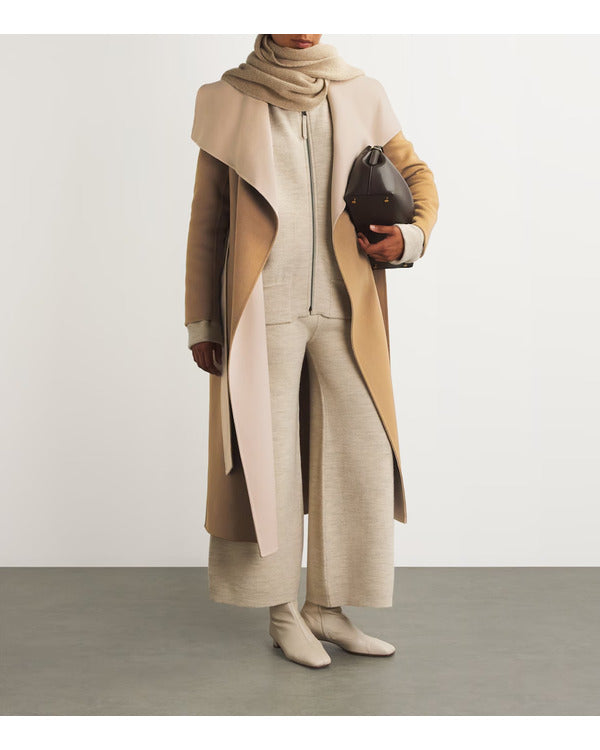 Chicago Med S10 Beige & White Two Tone Wrap Coat