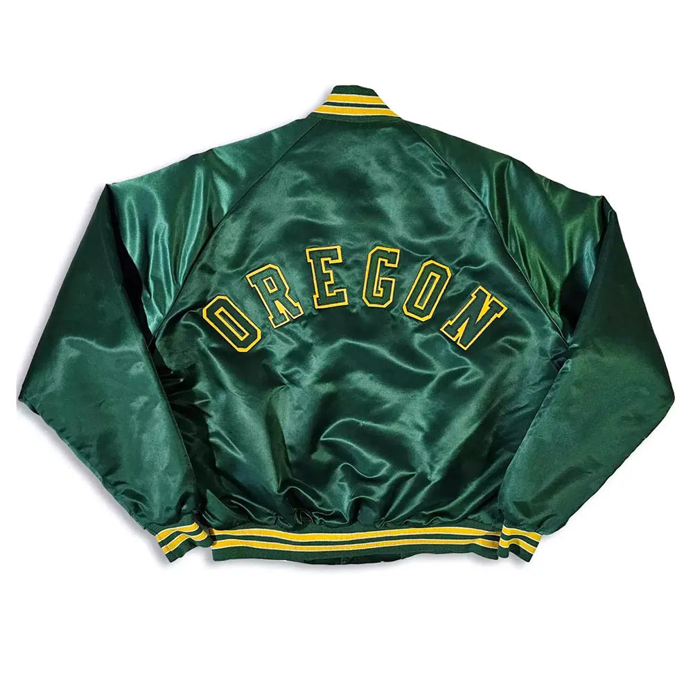 80’s Oregon Ducks Green Satin Jacket