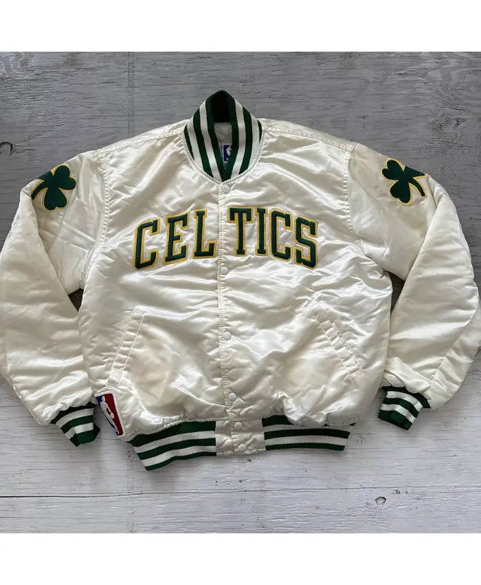 90s Boston Celtics Jacket Vintage Satin