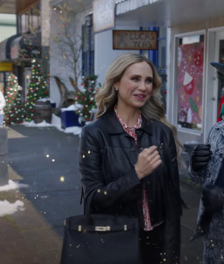 A Royal Montana Christmas 2025 Fiona Gubelmann Leather Jacket