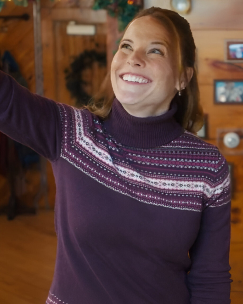AVeryVermontChristmasKatieLeclercBurgundyWoolSweater