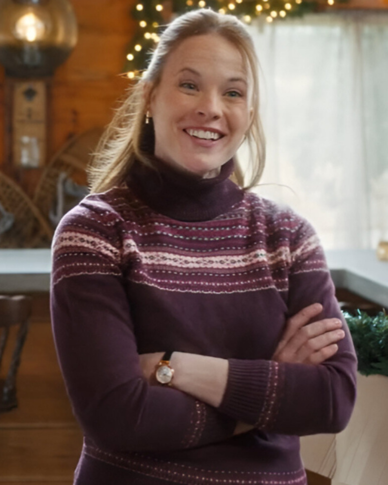 AVeryVermontChristmasKatieLeclercBurgundyWoolSweaters