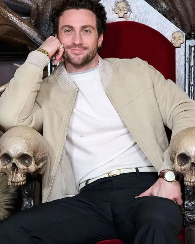 Aaron Taylor-johnson Kraven The Hunter Bomber Jacket