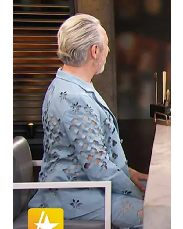 Access Hollywood Alan Cummings Blue Laser Cut Blazer