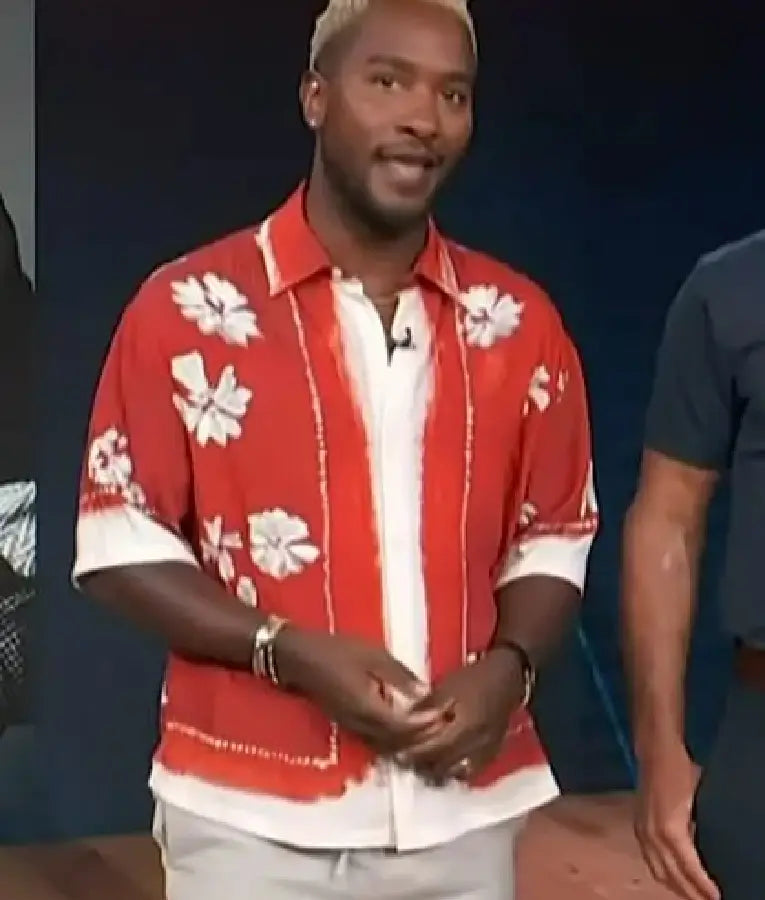 Access Hollywood 2025 Scott Evans Floral Print Shirt