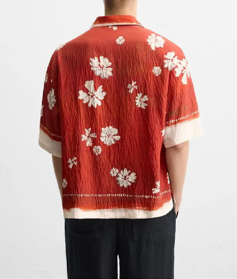 Access Hollywood 2025 Scott Evans Floral Print Shirt