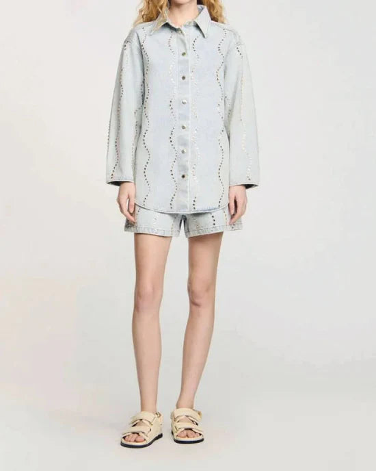 Access Hollywood 2025 Zuri Hall Embellished Shirt