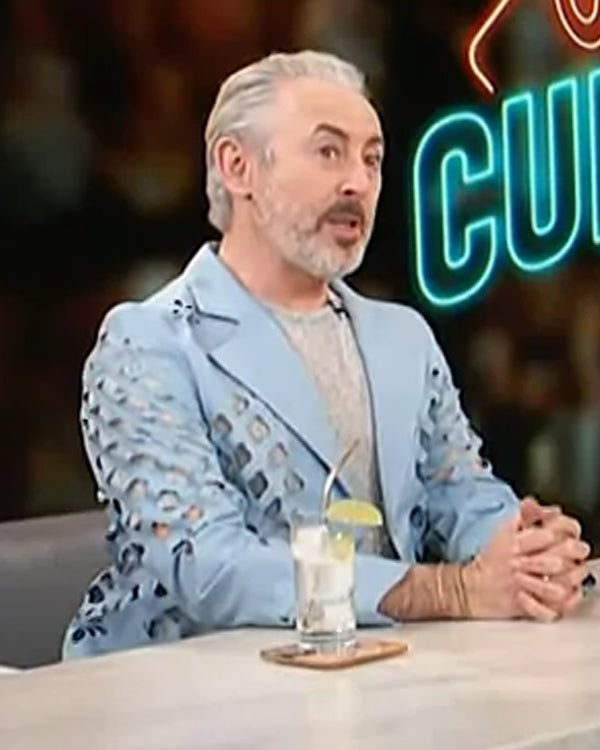 Access Hollywood Alan Cummings Blue Laser Cut Blazer