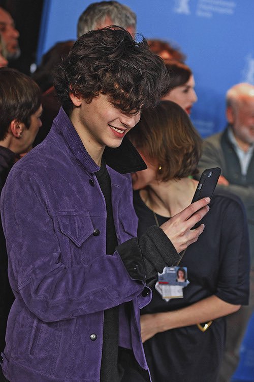 Timothée Chalamet Red Carpet Purple Suede Leather Jacket
