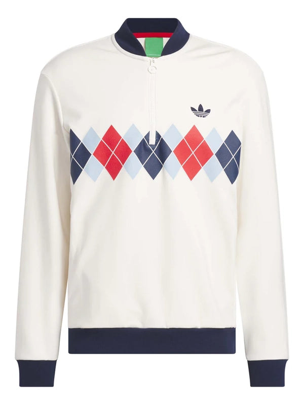 Adidas Originals Argyle Printed 1/4-Zip Sweatshirt