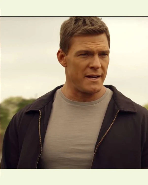 Alan Ritchson Reacher Jack Reacher Black Jacket