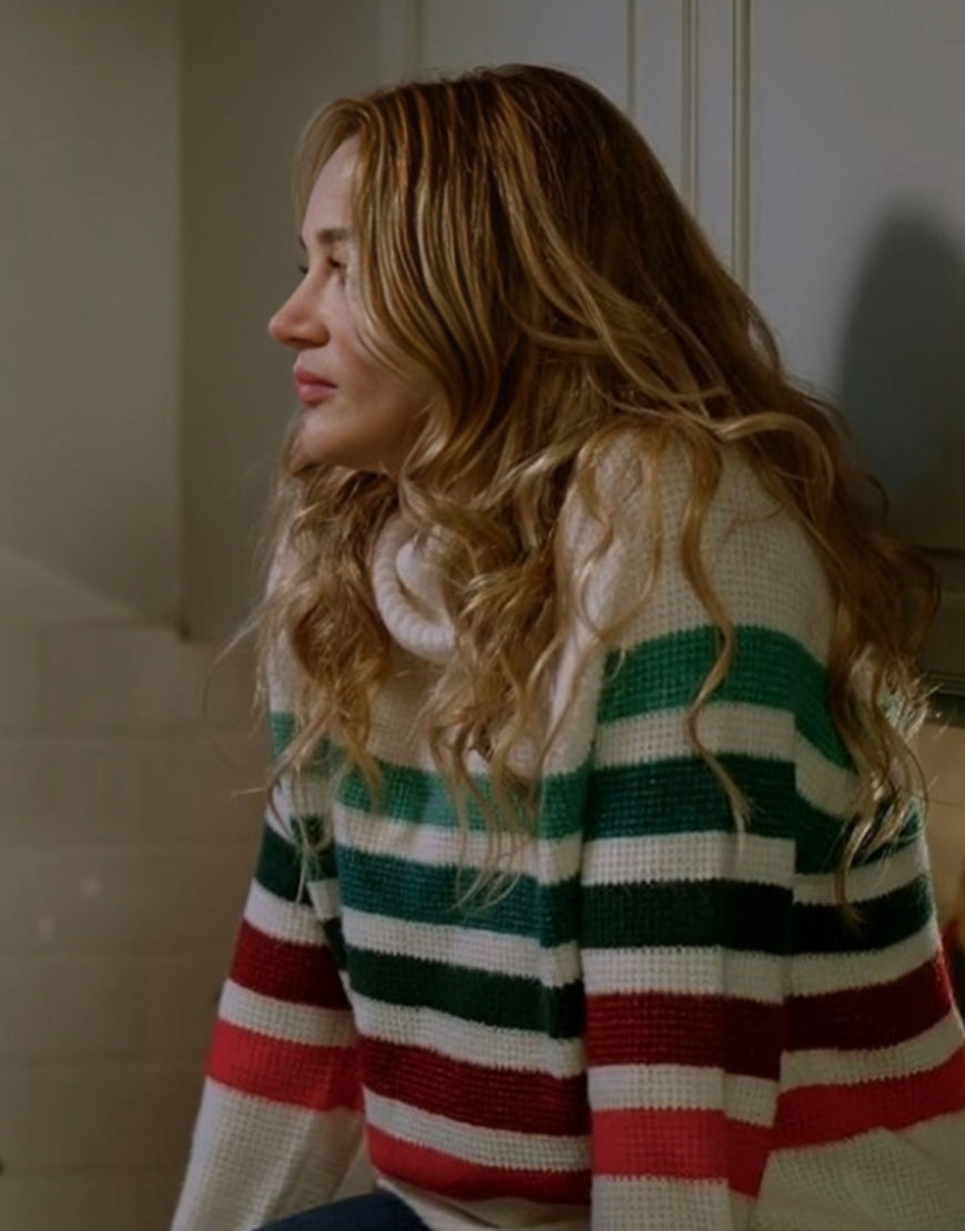 AlanaFilmHolidayTouchdownAChiefsLoveStory2024HunterKingStripedSweaters