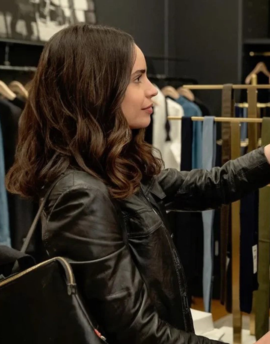 The Life List 2025 Sofia Carson Black Leather Jacket