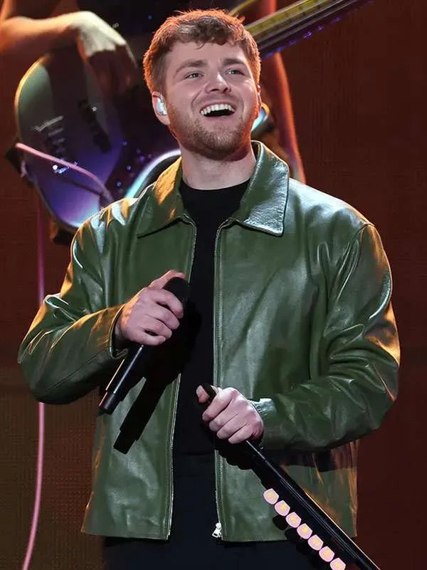 Alex Warren Green Leather Jacket