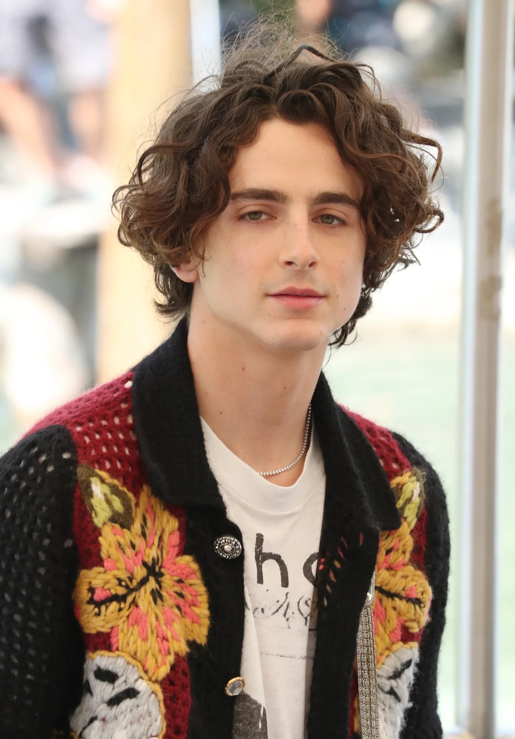 Timothée Chalamet Floral Cardigan