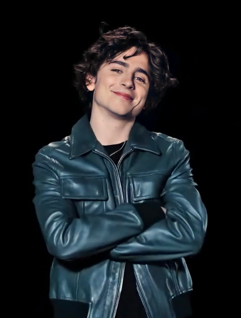 Timothée Chalamet Green Leather Jacket