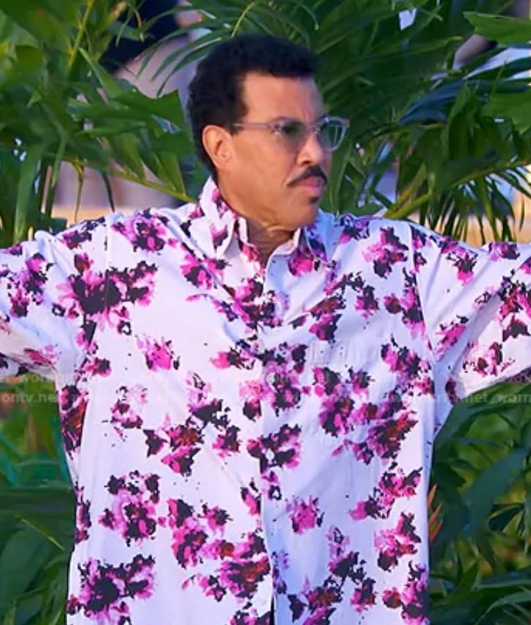 American Idol S21 Lionel Richie Floral Shirt
