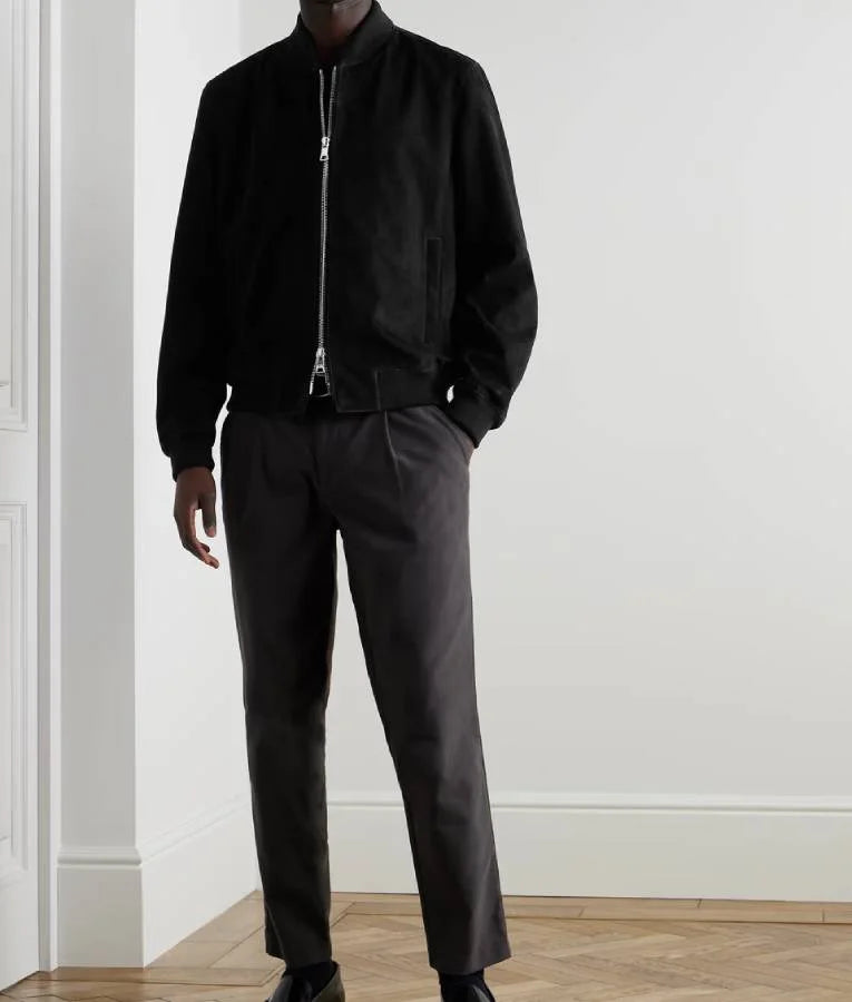 American Idol S23 Ryan Seacrest Suede Bomber Jacket