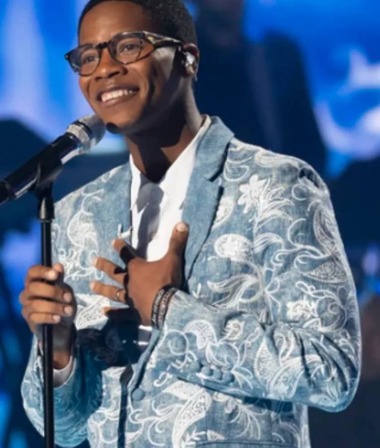 American Idol S23 Thunderstorm Artis Floral Paisley Blazer