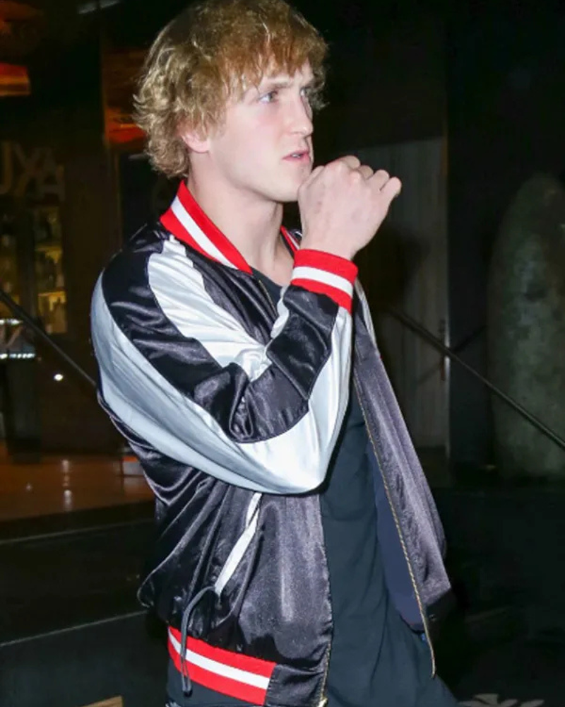 American Wrestler Logan Paul Black And White Varsity Jacket