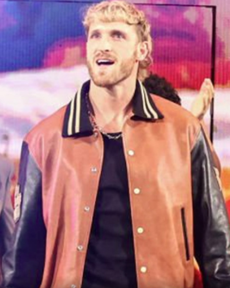 Logan Paul Smackdown Brown Bomber Jacket