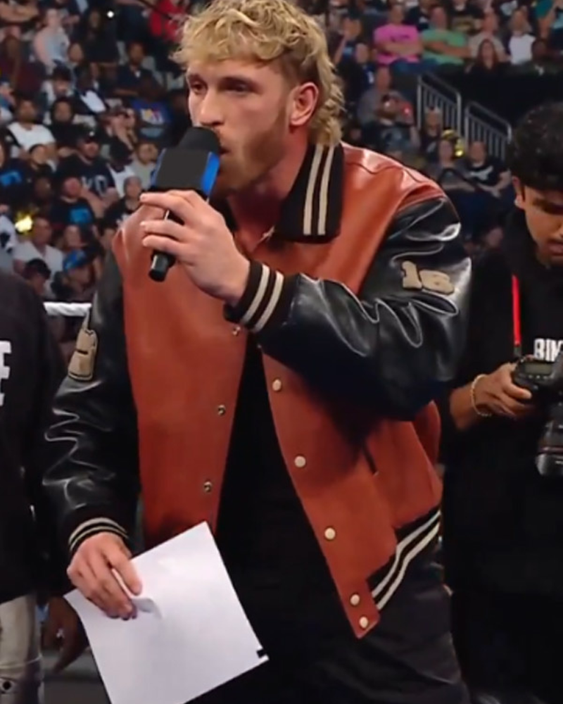 Logan Paul Smackdown Brown Bomber Jacket