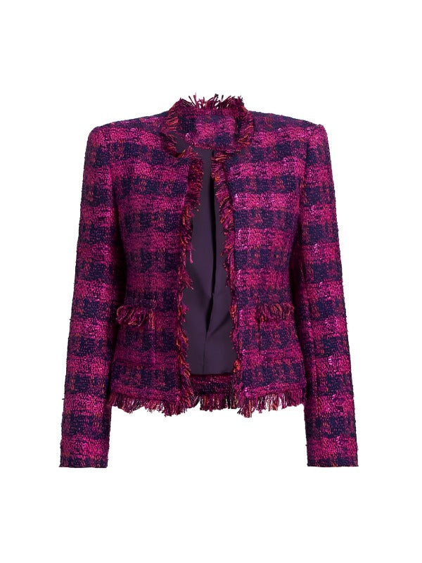 Americas Newsroom 2025 Dana Perino Tweed Check Jacket