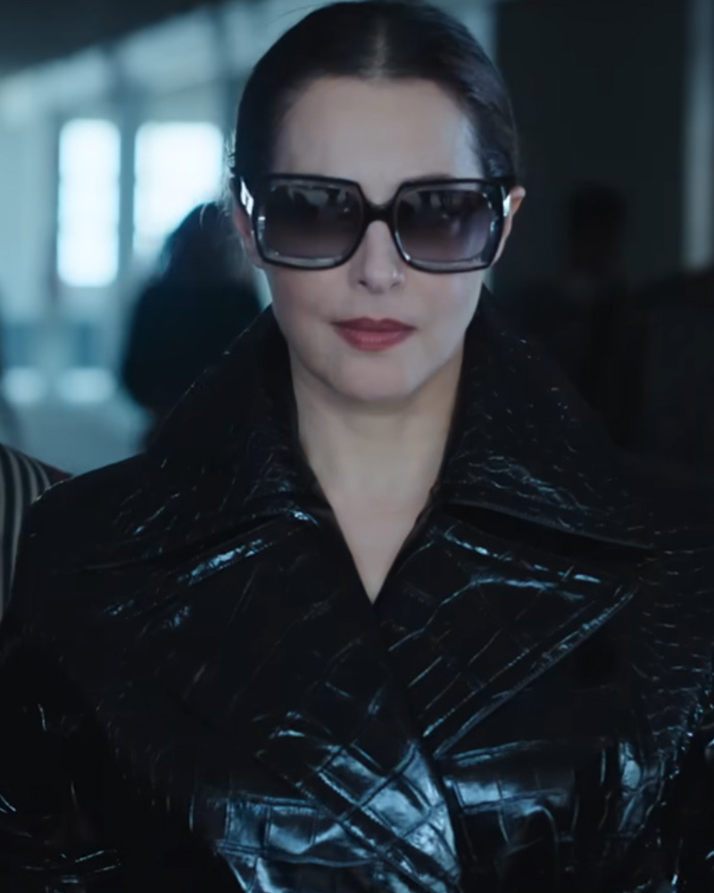 Perle Foster La Maison Black Leather Coat