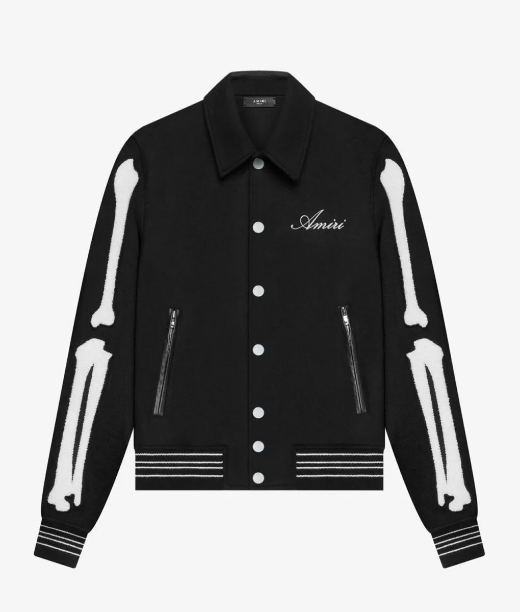 Amiri Bones Letterman Wool Jacket