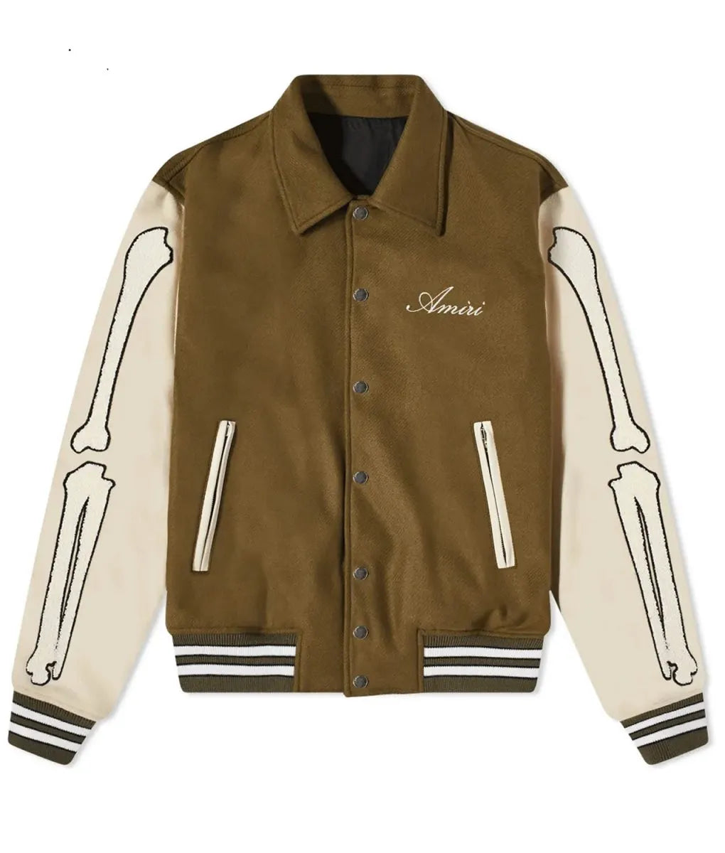 Amiri Bones Letterman Wool Jacket