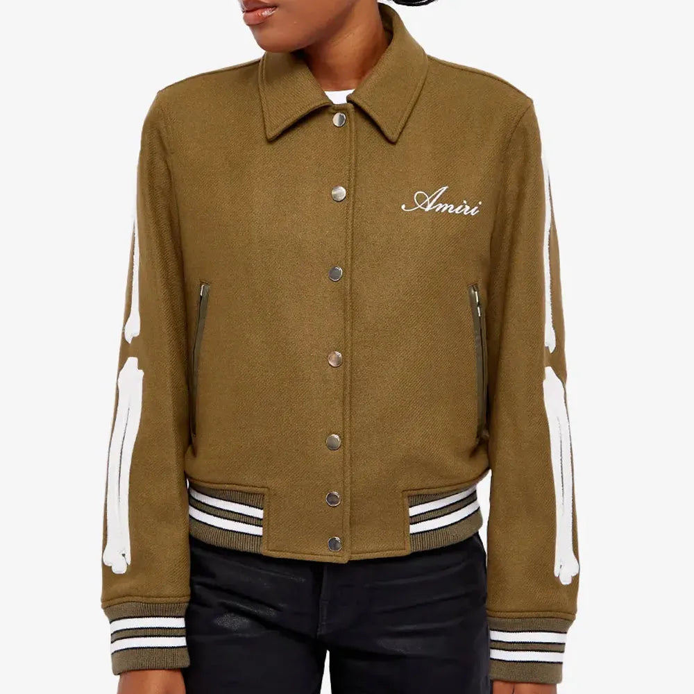 Amiri Bones Letterman Wool Jacket