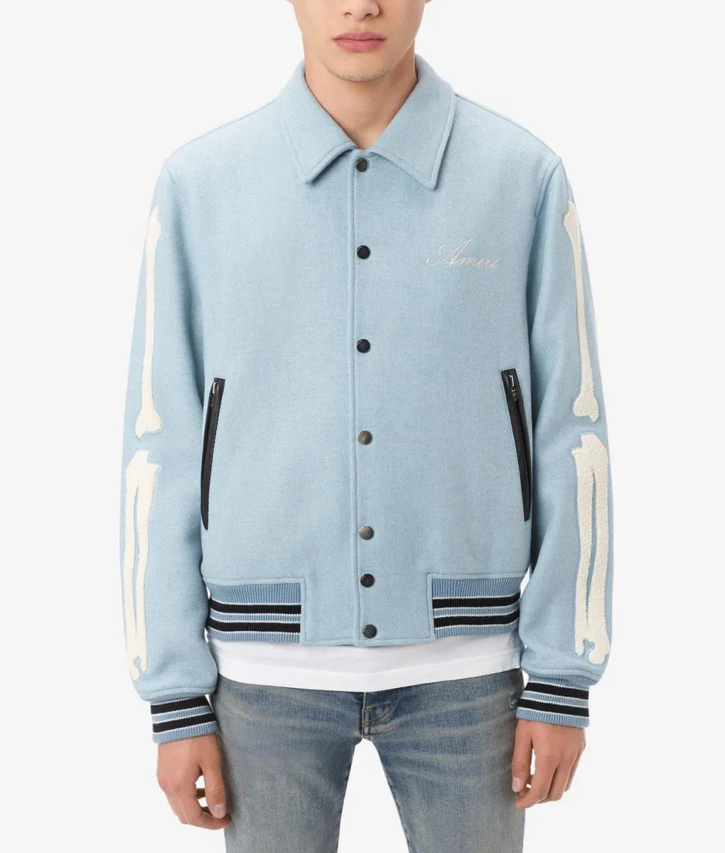 Amiri Bones Letterman Wool Jacket