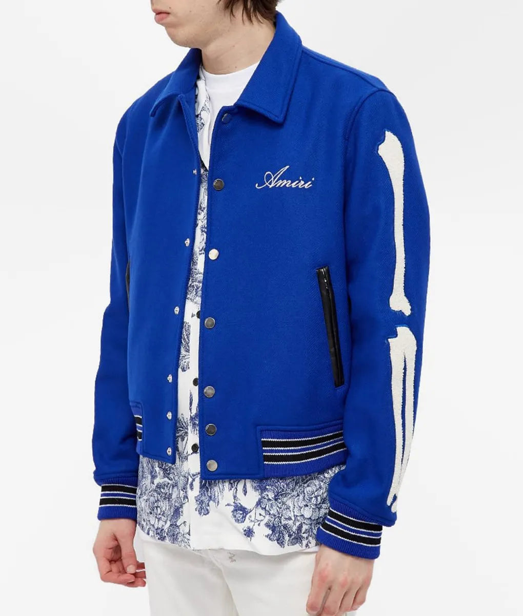 Amiri Bones Letterman Wool Jacket