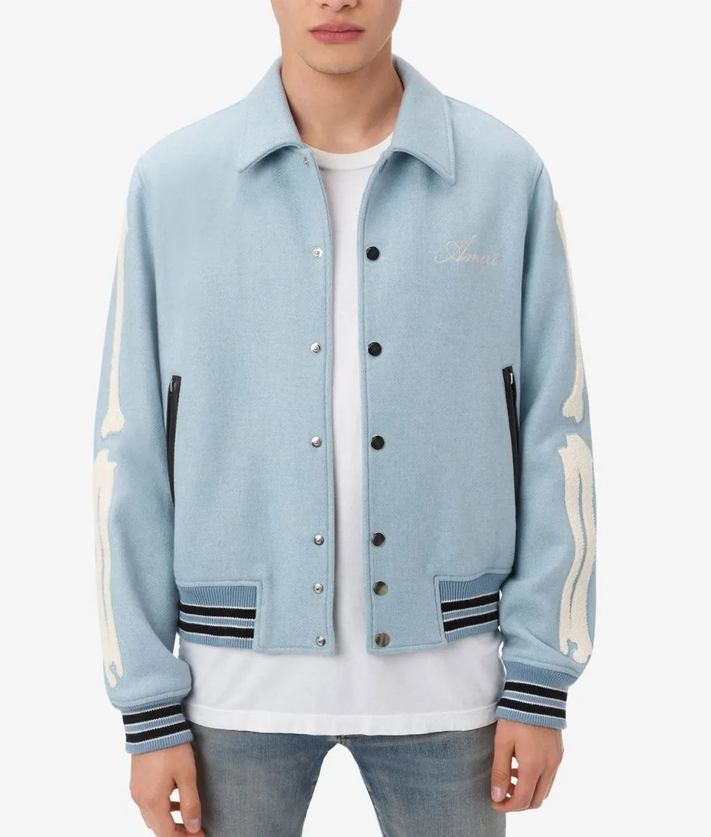 Amiri Bones Letterman Wool Jacket